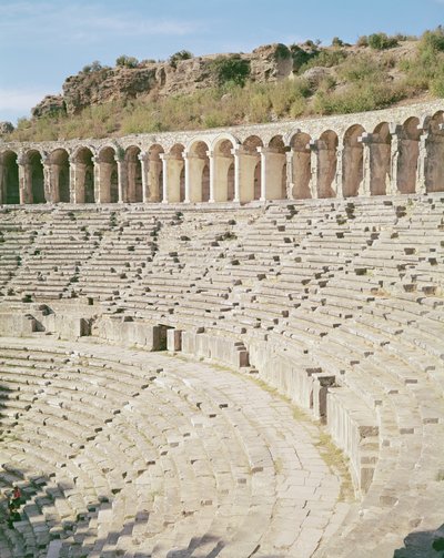 Uitzicht op het amfitheater door Roman